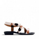 Sandalias Piel Estampado Animal Tachas Mbeya