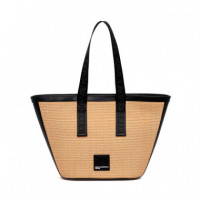 Bolso Box Logo Raffia Shopper  KARL LAGERFELD JEANS