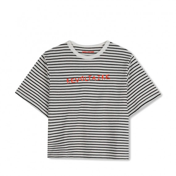 Camiseta a Rayas con Logo Kids  ZADIG & VOLTAIRE