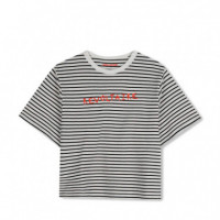 Camiseta a Rayas con Logo Kids  ZADIG & VOLTAIRE