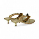 ESCLAVA LENTEJUELAS METALIZADA ORO