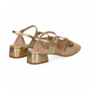 SIN TALON PUNTA RAFIA ORO+BEIGE