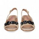 SANDALIA 4 PIEDRAS RAFIA+PIEL BEIGE
