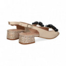 SANDALIA 4 PIEDRAS RAFIA+PIEL BEIGE