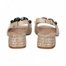SANDALIA 4 PIEDRAS RAFIA+PIEL BEIGE