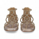 TALON ALTO ENTRELAZADA STRASS BEIGE