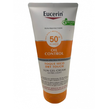 Eeucerin Sun Body Gel Cream Dry Touch Spf 50+ Sensitive Protect 1 Envase 200 Ml  BDF