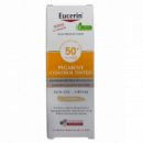 Eucerin Sun Protection Spf 50+ Pigment Control Tinted 1 Envase 50 Ml Color Claro  BDF