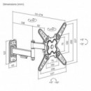Soporte con Brazo para TV de 13-43 pulgadas Cromad con Doble Extensión