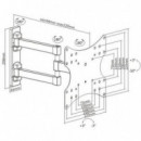 Soporte Articulado Cromad para Televisor 23-42 Pulgadas Doble Extensión