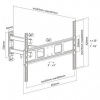 Soporte Articulado CROMAD para TV Led y Lcd 32-70 Pulgadas