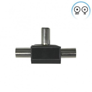 Adaptador Inductivo de TV Sevenon (1 Macho/2 Hembras) Negro