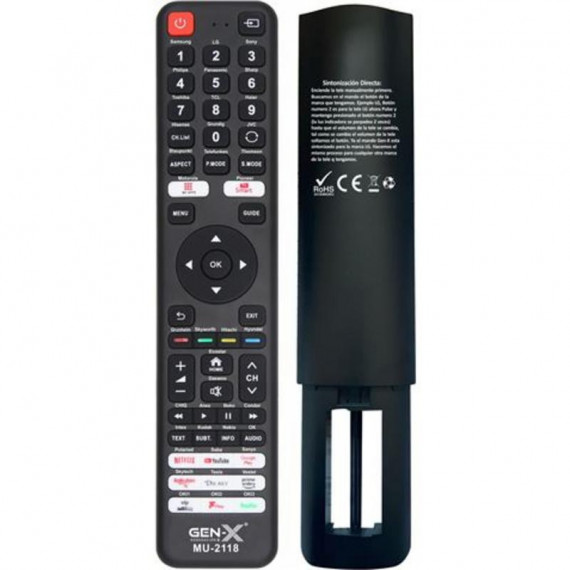 Mando Universal 40 en 1 Sin Códigos Gen-X MU-2118
