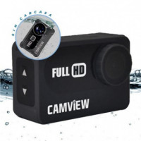 Cámara Deportiva CAMVIEW Full HD 1080P 16MP Acuática con Pantalla Lcd 2"