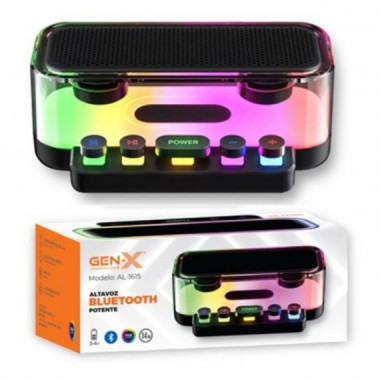 Altavoz Bluetooth Gen-X AL-1615 14W con LED RGB Multicolor