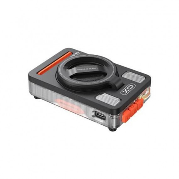 Altavoz Bluetooth Portátil XO F65 con Soporte para Smartphone, Color Ferroso