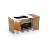 Altavoz Retro con Despertador THOMSON RT850BT BLUETOOTH 5.3 30W Negro Madera
