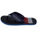 TOMMY HILFIGER - MASSAGE HILFIGER BEACH SANDAL - DW5 - F|FM0FM05462/DW5