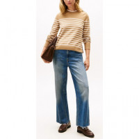 TOMMY HILFIGER - Co Jersey Mid Gg Ls Gold Btn Swt - 0AF - F|WW0WW47305/0AF