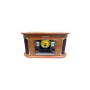 Tocadiscos Retro de Madera SUNSTECH PXRC52CDWD con Cd, Radio Fm y BLUETOOTH