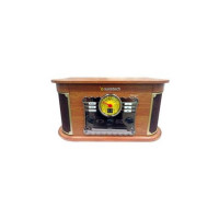 Tocadiscos Retro de Madera SUNSTECH PXRC52CDWD con Cd, Radio Fm y BLUETOOTH