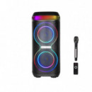 Altavoz Karaoke XO F70 de 40W con Micrófono Inalámbrico y Luces RGB