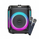 Altavoz Karaoke Portátil Coolsound PartyBox 8 con Micrófonos Inalámbricos
