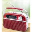 Radio Clásica Recargable con Bluetooth Gen-X 4408 Roja