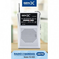 Radio Portátil Analógica Am/fm Gen-x FM-4404 Gris  GEN X