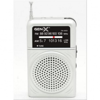 Radio Port&aacute;til AM/FM Anal&oacute;gica Gris Gen-X FM-4403