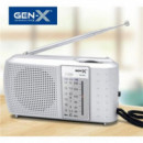 Radio Portátil Gen-X FM-4407 de Tres Bandas AM/FM/SW Gris