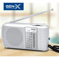 Radio Portátil Gen-X FM-4407 de Tres Bandas AM/FM/SW Gris