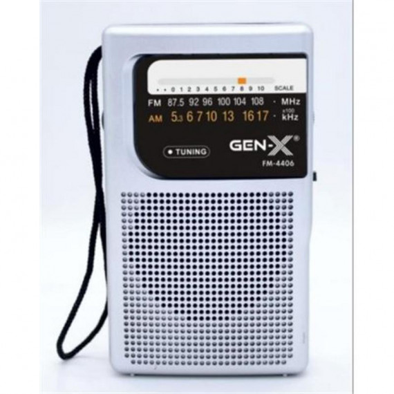 Radio Portátil AM/FM Analógica Gris Gen-X FM-4406