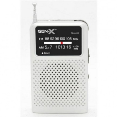 Radio Port&aacute;til Anal&oacute;gica AM/FM Gen-X FM-4402 Gris