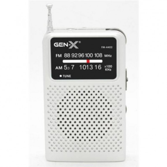 Radio Portátil Analógica AM/FM Gen-X FM-4402 Gris
