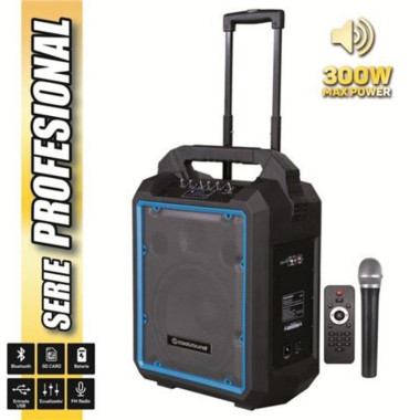 Altavoz Autoamplificado Coolsound PRO-300 10" 300W con Bater&iacute;a y Micr&oacute;fono Inal&aacute;mbrico