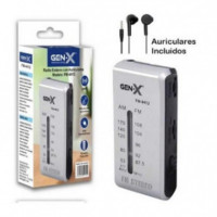 Transistor Portátil AM/FM Analógica Gen-x FM-4412 Plata