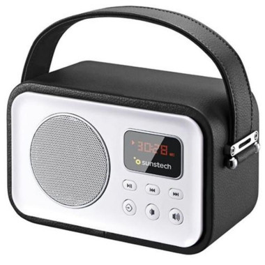 Radio Retro Sunstech RPBT450O Negra con FM y Bluetooth