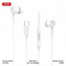 Auriculares con Micrófono y Cable Tipo C XO EP81 Blancos