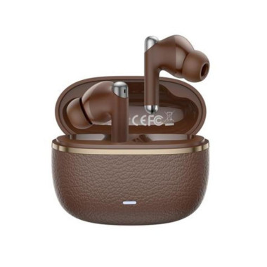 Auriculares TWS XO G33 Inal&aacute;mbricos con Cancelaci&oacute;n de Ruido Activa (ANC) y ENC, Marr&oacute;n