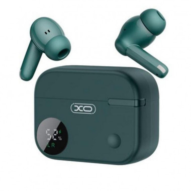 Auriculares True Wireless Stereo XO G34 con Pantalla LCD - Verde