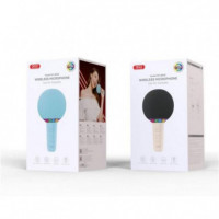 Micrófono Inalámbrico Karaoke XO BE50 BLUETOOTH 5.3 con Luces Led Beige