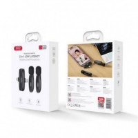 Micrófono Inalámbrico de Solapa XO con Conectores Tipo C y Lightning