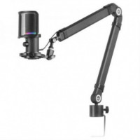 Micrófono MARS GAMING Mmic-xt Negro Gaming USB con Brazo Regulable y Rgb