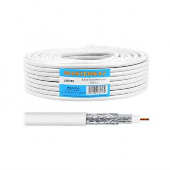 Bobina de Cable Coaxial Mastersat de 25m para TV y Satélite