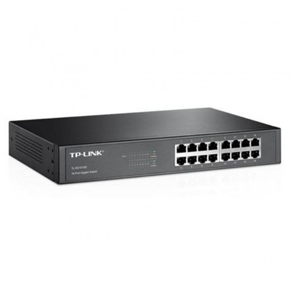 Switch TP-LINK de 16 Puertos Gigabit Ethernet para Escritorio y Rack (TL-SG1016D)