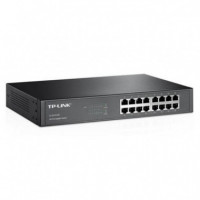 Switch TP-LINK de 16 Puertos Gigabit Ethernet para Escritorio y Rack (TL-SG1016D)