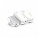 Kit Extensor Powerline Wi-fi TP-LINK AV600 300MBPS TL-WPA4220 Pack de 3