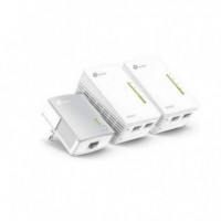 Kit Extensor Powerline Wi-fi TP-LINK AV600 300MBPS TL-WPA4220 Pack de 3