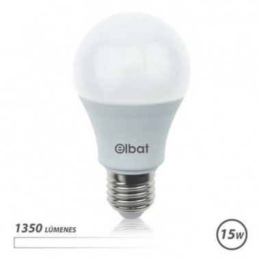 Bombilla LED Elbat A60 15W, 1350 L&uacute;menes, Casquillo E27, Luz Blanca